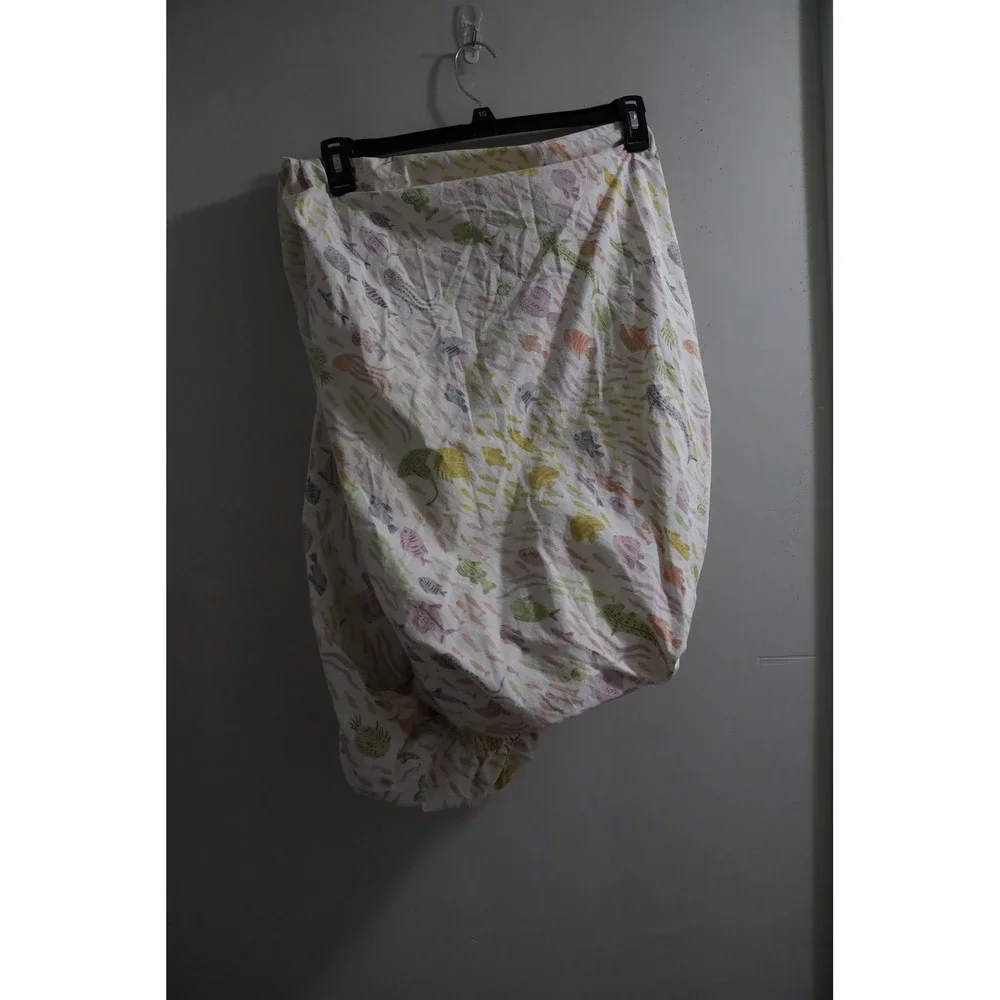 West Elm‎ Kids Crib Fitted Sheet 100% Organic Cotton Sea Creatures Print